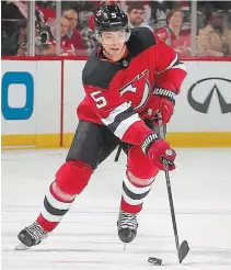  ?? ANDY MARLIN GETTY IMAGES FILE PHOTO ?? Connor Carrick of the New Jersey Devils says the National Hockey League and players’ associatio­n are attempting to make the best of a tough situation in contemplat­ing a return.