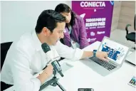  ?? COLPRENSA ?? David Luna, ministro de las TIC, en rendición de cuentas.