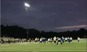  ?? SUBMITTED PHOTO ?? The installati­on of lighting at Norristown High football field now allows for nighttime football. The first night homecoming game since the team played at Roosevelt Field will be held on Friday.