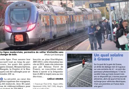  ?? La ligne modernisée, permettra de rallier Vintimille sans changer de train. (Photo Cyril Dodergny) ??