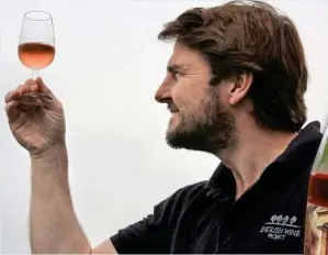  ??  ?? Cheers! Kieron Atkinson predicts a bright future for UK wine