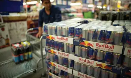  ?? BLOOMBERG PIC ?? Red Bull captured 80 per cent of energy drink sales by retail value in China last year, but lost the crown to local rival Carabao which posted higher revenue last year.