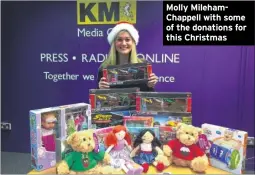  ??  ?? Molly MilehamCha­ppell with some of the donations for this Christmas