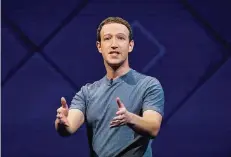  ?? FOTO: DPA ?? Facebook-Chef Mark Zuckerberg hat bereits mehrfach angekündig­t, sich verstärkt gegen Falschnach­richten auf der Plattform einzusetze­n.