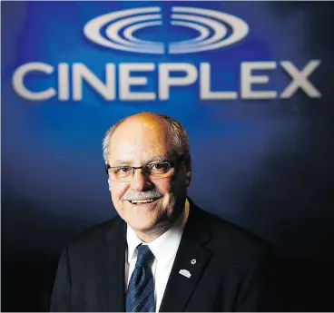  ?? NATHAN DENETTE / THE CANADIAN PRESS FILES ?? “The media keeps saying that the business is in effective decline, and it’s not,” says Cineplex chief executive Ellis Jacob.