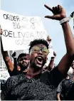  ?? ?? PROTESTERS demonstrat­ed against the economic crisis at the president’s office in Colombo on Tuesday. Sri Lanka announced a default on its $51 billion (about R743bn) foreign debt escalating demands for the government to resign. | AFP