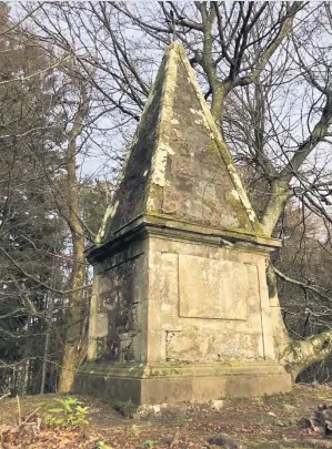  ??  ?? Monument Memorial to Lord Kames of Blair Drummond. Photo by Sue Mackay