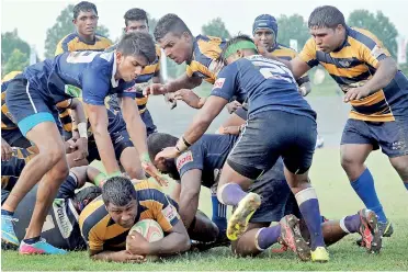  ??  ?? Action during the Army-Police first round game. File photo