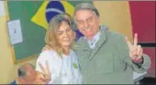  ?? REUTERS ?? ▪ Jair Bolsonaro with his wife Michelle in Rio de Janeiro.