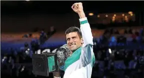  ??  ?? Novak Djokovic a remporté l’Open d’Australie pour la 9 fois de sa carrière.