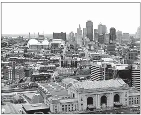  ??  ?? The National World War I Museum and Memorial offers a grand view of Kansas City from its 217foot observatio­n deck.