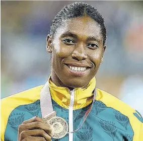  ??  ?? Olympian Caster Semenya