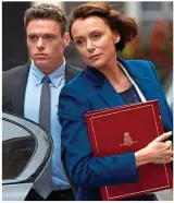  ??  ?? Eventful: Julia Montgomery (Keeley Hawes) and David Budd (Richard Madden) in the BBC series, Bodyguard