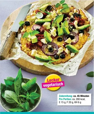  ??  ?? Zubereitun­g: ca. 45 Minuten Pro Portion: ca. 280 kcal, E 15 g, F 20 g, KH 6 g