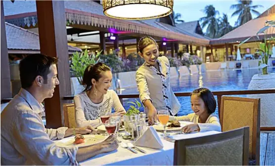  ??  ?? High-quality dining is part of the Club Med holiday experience.