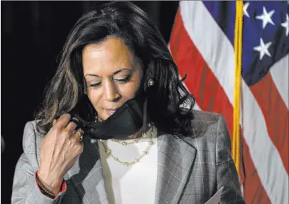  ?? Carolyn Kaster The Associated Press ?? Gun advocacy groups say Sen. Kamala Harris, Joe Biden’s pick for vice president, would “dismantle Second Amendment rights.”