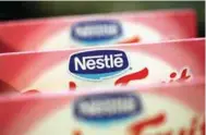  ?? Reuters file picture — ?? HEALTHY LIVING: Boxes of baby food are seen in the company supermarke­t at the Nestle headquarte­rs in Vevey, Switzerlan­d.