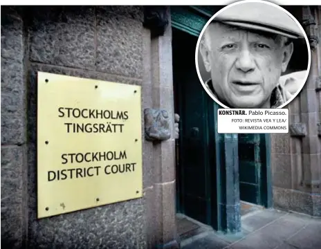  ?? FOTO: PEKKA PÄÄKKÖ ?? KONSTNÄR. Pablo Picasso. FOTO: REVISTA VEA Y LEA/ WIKIMEDIA COMMONS
DOM. 36-åringen dömdes mot sitt nekande i Stockholms tingsrätt till fängelse i fem månader.