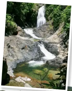  ?? ?? Travelers can marvel at the serene ambience of the Hicming Falls in Virac