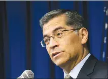  ?? RICH PEDRONCELL­I / AP ?? California Attorney General Xavier Becerra is leading the legal charge against the Trump administra­tion’s efforts to kill the Affordable Care Act. Not preserving the ACA’S protection for people with pre-existing medical conditions puts millions of...