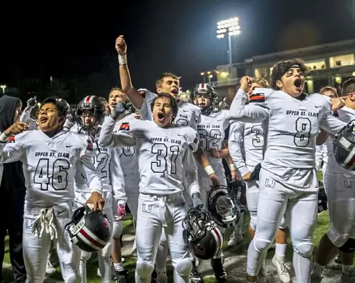 Upper St Clair S Ethan Hiester Runs Through The North Hills Defense In A 34 16 Win Friday Night In The Wpial Playoffs At Martorelli Stadium In Ross Pressreader