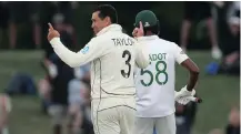  ?? MARTY MELVILLE ?? NEW Zealand’s Ross Taylor celebrates after dismissing Bangladesh’s Ebadot Hossain yesterday. | AFP