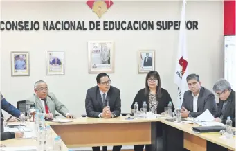  ?? ?? El viceminist­ro de Educación Superior, Federico Mora, durante una sesión como presidente del Cones.