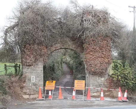  ??  ?? The work taking place on Drummond Gate