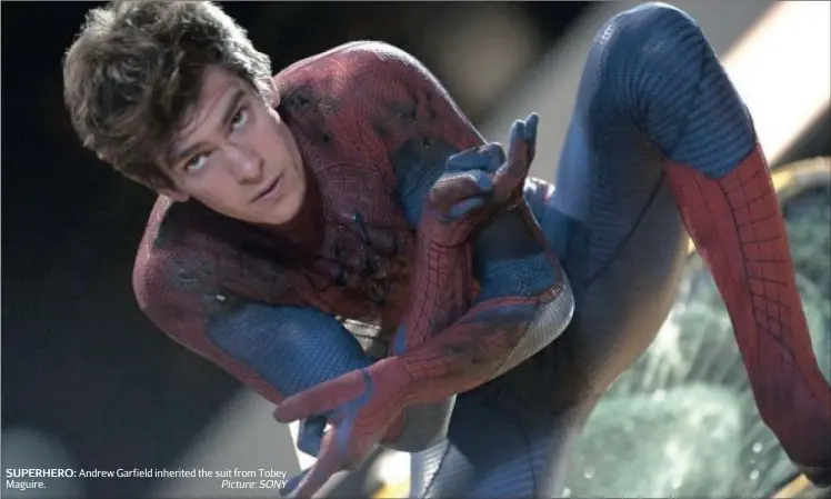  ?? Picture: SONY ?? SUPERHERO: Andrew Garfield inherited the suit from Tobey Maguire. David Betancourt Washington Post