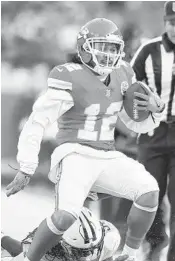  ?? DAVID EULITT/TNS ?? Wide receiver Albert Wilson (12) had career bests in receptions (42), yards (554) and touchdowns (three) last season for the Kansas City Chiefs.