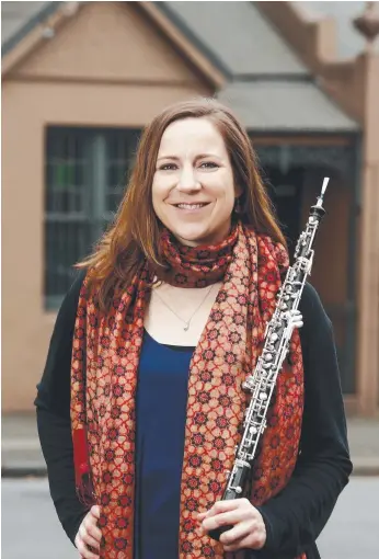  ??  ?? BIG OPPORTUNIT­Y: Symphony orchestra oboe player Shefali Pryor. Picture: JOHN APPLEYARD