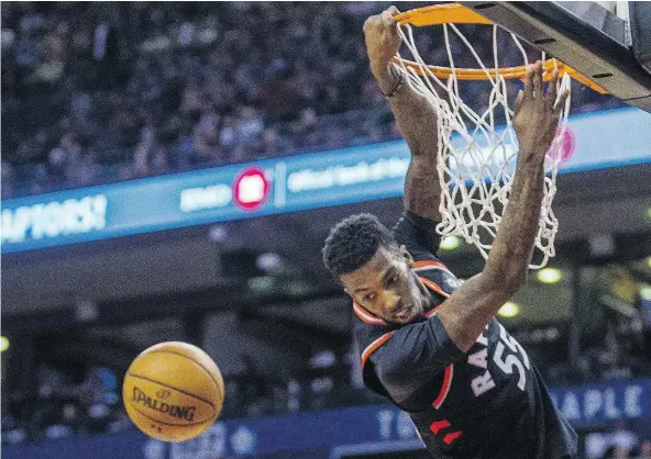  ?? ERNEST DOROSZUK ?? Guard Delon Wright is a member of a young and exciting Raptors bench crew that’s raising eyebrows around the NBA.