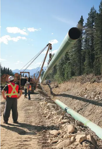  ?? KINDER MORGAN ?? Areas in northern B.C. and the Interior have never recovered from the downturn in commodity prices. In some cases, the workforce is smaller than it was in 2009, says an analysis of Stats Canada data.