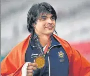  ?? PTI FILE ?? ■
Neeraj Chopra threw the javelin 87.86m, his second-best career effort, in his fourth attempt.