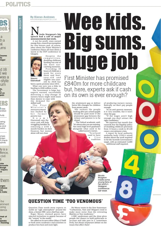  ??  ?? Nicola Sturgeon meets some young fans at her party’s Glasgow conference last week