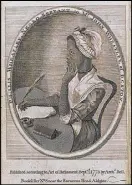  ?? LIBRARY OF CONGRESS ?? Phillis Wheatley was a slave servant to John Wheatley’s wife in Boston and would become a poet.