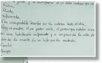  ?? ?? Parte del escrito que hizo la hija de Arantxa con motivo del Día del Cáncer de Mama