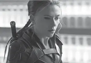  ?? MAIDMENT/MARVEL STUDIOS JAY ?? Scarlett Johansson’s Avenger got the spotlight in “Black Widow.”