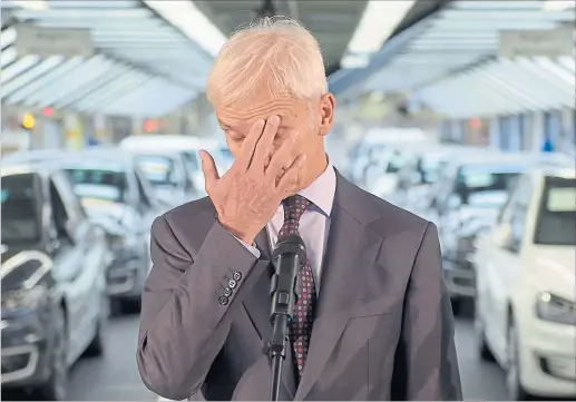  ?? [ AFP ] ?? VW-Konzernche­f Matthias Müller steht vor der Ablöse. Am Freitag tagt der Aufsichtsr­at.
