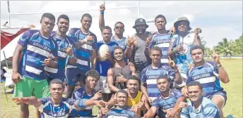  ?? Picture: SOPHIE RALULU ?? Members of Toba team from Pacific Harbour during the Serua 10s tournament at Thomson Park in Navua yesterday.