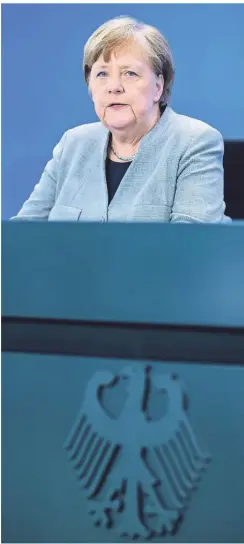  ?? FOTO: DPA ?? Bundeskanz­lerin Angela Merkel am Mittwoch in Berlin.