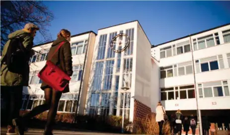  ?? FOTO: LINDA GREN ?? Fler känner sig trygga på Kärrtorps gymnasium i dag jämfört med förra läsåret.