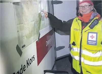  ?? FOTO: PRIVAT ?? OPERATIV LEDER: Lena Skarpodde er operativ leder for Telemark Røde Kors Hjelpekorp­s i påska.