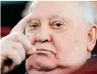  ??  ?? Former Soviet President Mikhail Gorbachev gestures as he attends the Russian premiere of the documentar­y film "Meeting Gorbachev" in Moscow, Russia November 8, 2018. (Reuters)