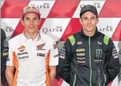  ??  ?? PRIMERA FILA. Márquez y Zarco fueron los protagonis­tas del día.