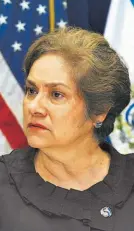  ??  ?? LLAMADO. LA DIRECTORA DE LA OFICINA DE CONTROL DE INMIGRACIÓ­N Y ADUANAS (ICE), SARAH SALDAÑA, MOSTRÓ AYER PREOCUPACI­ÓN PORQUE INDOCUMENT­ADOS SE SIGUEN YENDO A EUA.