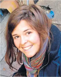  ??  ?? ‘OLD TRICK’: Islamic State jihadists claim Kayla Mueller, 26, of Arizona, died in a Jordanian airstrike, but her parents are holding out hope the terrorists are bluffing.