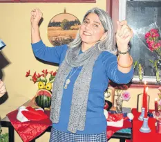  ?? FRAM DINSHAW/TRURO NEWS ?? Shirin Jalali showed off some moves on Yalda night, the ancient Persian solstice festival, celebrated in Truro Dec. 21.