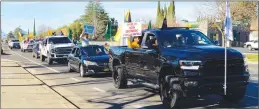  ?? Ruby Larson/ Appeal-democrat ?? People participat­e in a rally to support farmers in India protesting agricultur­al reform laws on Saturday in Yuba City.