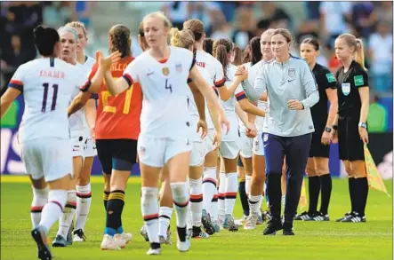  ?? Marc Atkins Getty Images ?? COACH JILL ELLIS and the United States will be trying to win their second straight Women’s World Cup title and fourth overall.